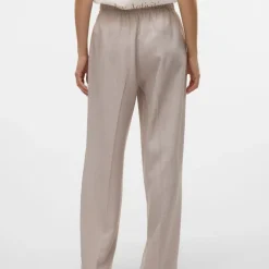 Pantalon taille haute cassidy effet lin Femme VERO MODA