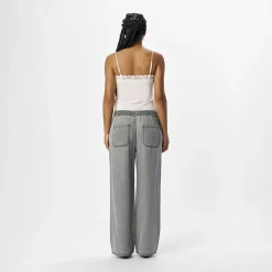 Pantalon toile large gris Femme OBJECT