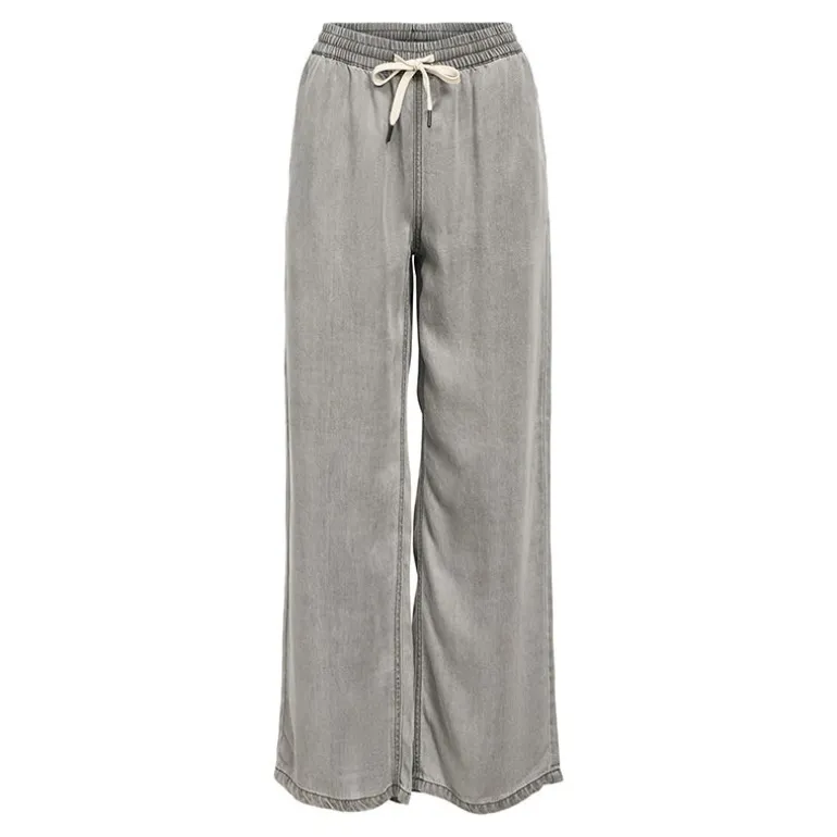 Pantalon toile large gris Femme OBJECT