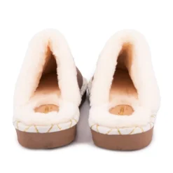 Pantoufle cisco cuir liseré doré camel Femme LES TROPEZIENNES PAR M.BELARBI