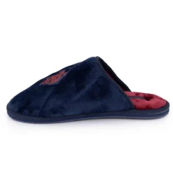 Pantoufles en fausse fourrure avec grand logo brodé Homme US POLO