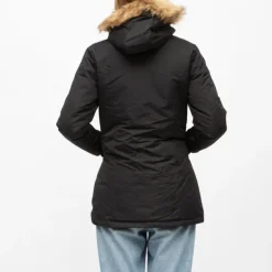 Parka noire beverly avec capuche fausse fourrure beige Femme COMPAGNIE DE CALIFORNIE