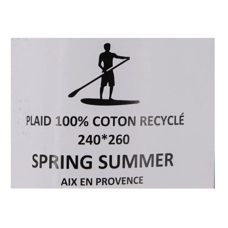 Plaid 240x260cm Mixte SPRING SUMMER Noir