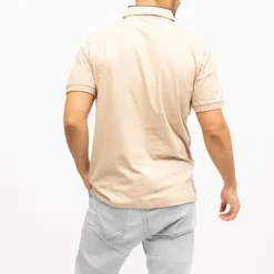 Polo avec poche zippée bande colorée sur le col Homme DEELUXE 74