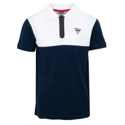 Polo color block col zippé avec logo écusson Homme GEORGES RECH