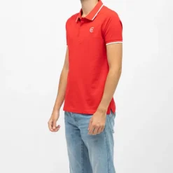 Polo coton chiné liseré manches logo brodé Homme CERRUTI