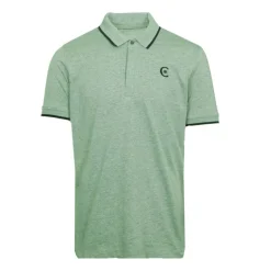 Polo coton chiné liseré manches logo brodé Homme CERRUTI
