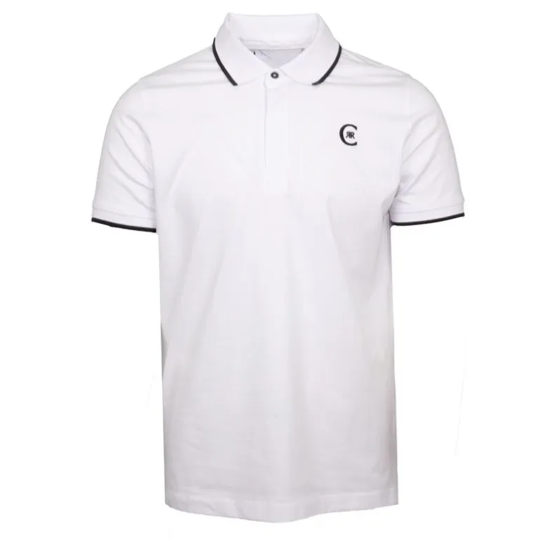 Polo coton chiné liseré manches logo brodé Homme CERRUTI