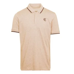 Polo coton chiné liseré manches logo brodé Homme CERRUTI