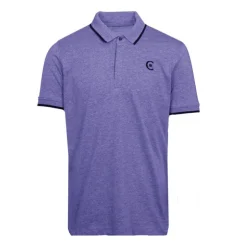 Polo coton chiné liseré manches logo brodé Homme CERRUTI