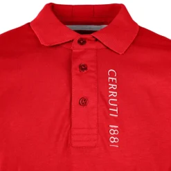 Polo en coton velino logo brodé vertical Homme CERRUTI