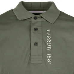 Polo en coton velino logo brodé vertical Homme CERRUTI