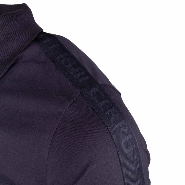 Polo manches courtes coton doux bande logo épaule ballabile Homme CERRUTI