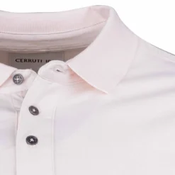 Polo manches courtes coton doux bande logo épaule ballabile Homme CERRUTI