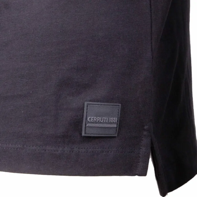 Polo manches courtes coton doux bande logo épaule ballabile Homme CERRUTI