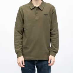 Polo manches longues broderie cote germinal Homme KAPORAL