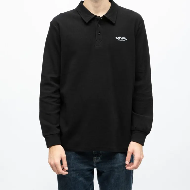 Polo manches longues broderie cote germinal Homme KAPORAL