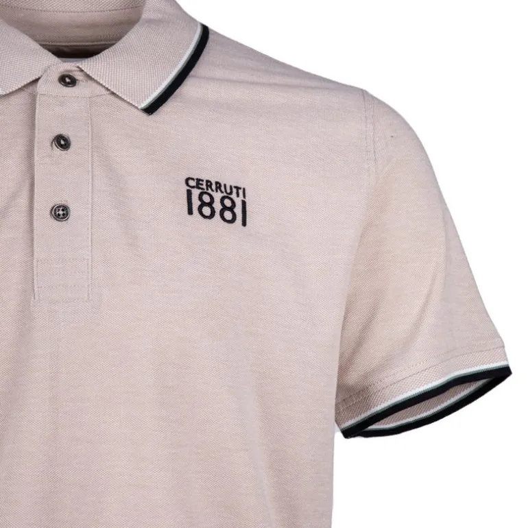 Polo regular manches courtes natisone avec liseré Homme CERRUTI