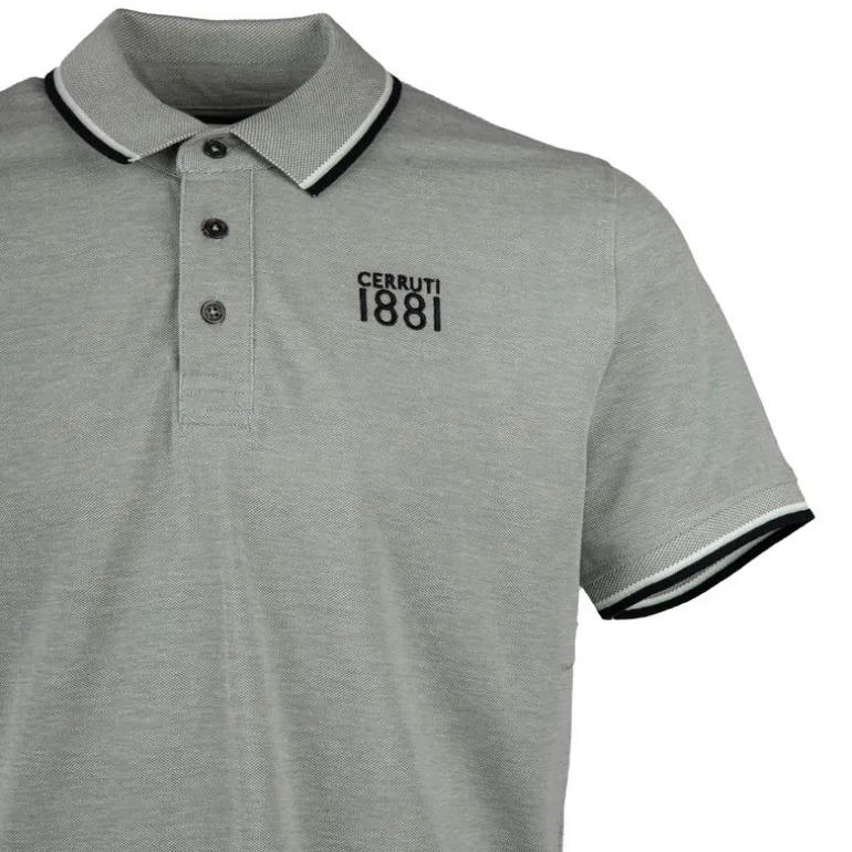 Polo regular manches courtes natisone avec liseré Homme CERRUTI