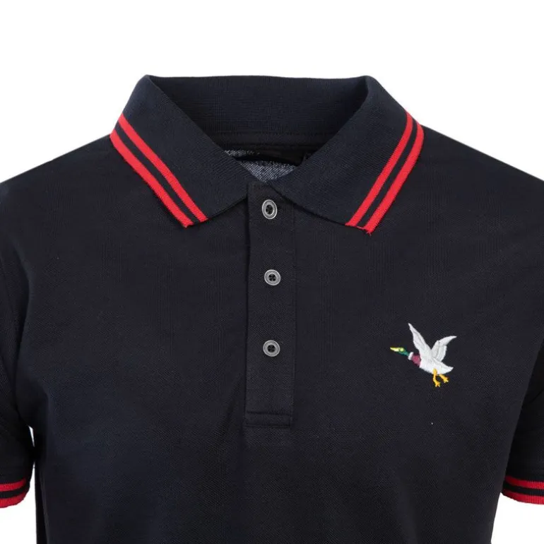 Polo sherman logo coloré brodé avec boutons argentés Homme CHEVIGNON