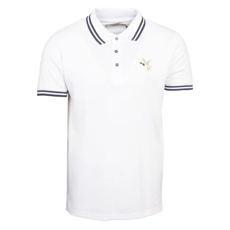 Polo sherman logo coloré brodé avec boutons argentés Homme CHEVIGNON