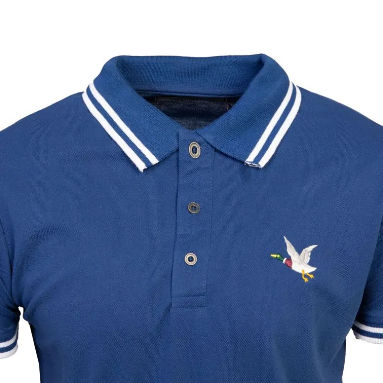 Polo sherman logo coloré brodé avec boutons argentés Homme CHEVIGNON