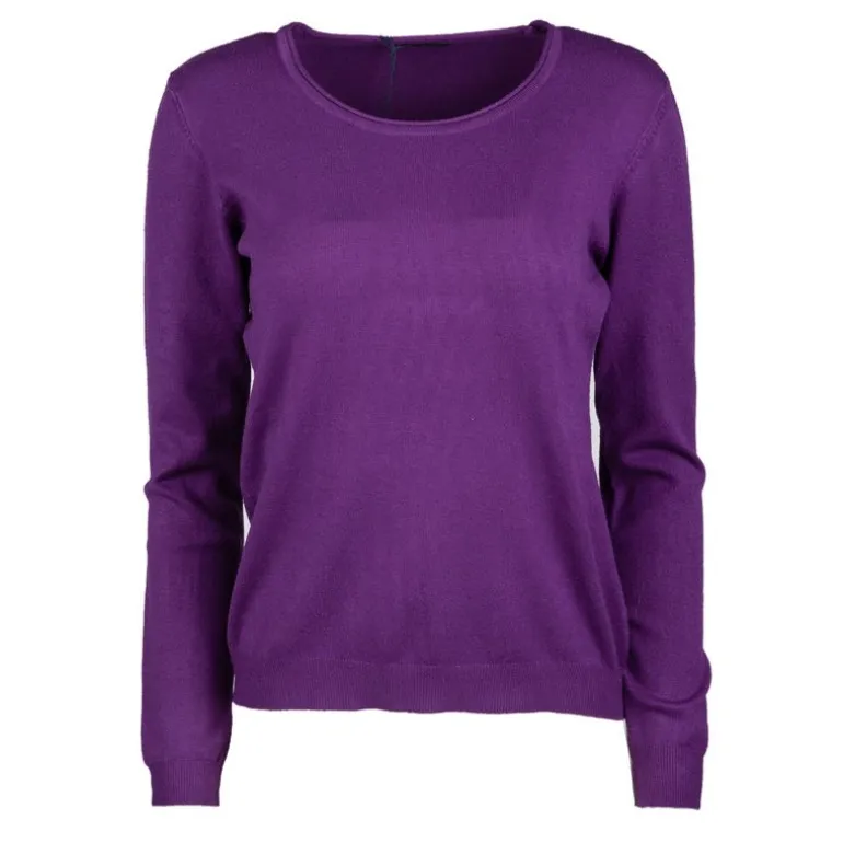 Pull fine maille col rond 30% cachemire 080 Femme REAL CASHMERE