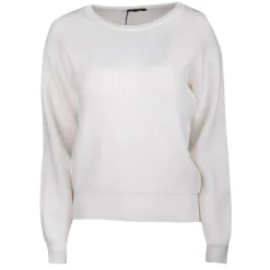 Pull grosse maille col rond cachemire laine Femme REAL CASHMERE