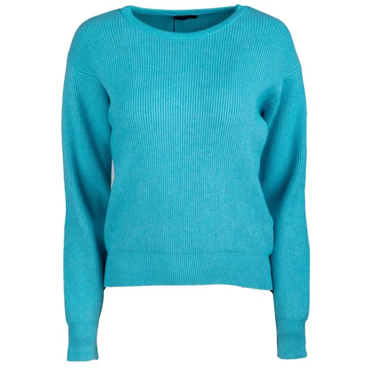 Pull grosse maille col rond cachemire laine Femme REAL CASHMERE