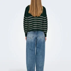 Pull à rayures tokyo fermeture semi-zippée Femme ONLY