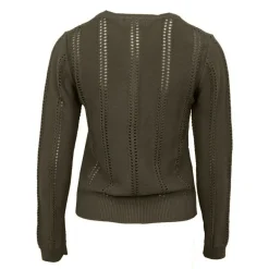 Pull ajouré avec boutons kaki milada Femme LA PETITE ETOILE