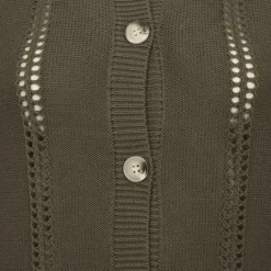 Pull ajouré avec boutons kaki milada Femme LA PETITE ETOILE