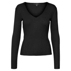 Pull Autumn cotelé col V ajusté Femme VERO MODA