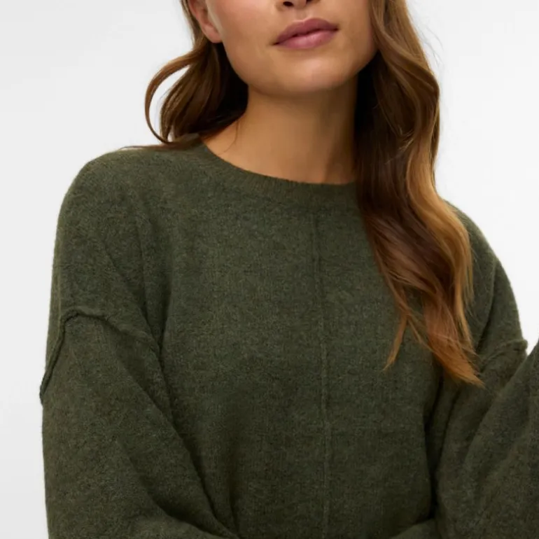 Pull besti col rond regular avec détail couture Femme VERO MODA