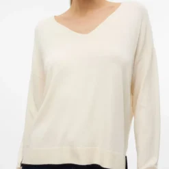Pull breeze maille fine col v avec liseré Femme VERO MODA