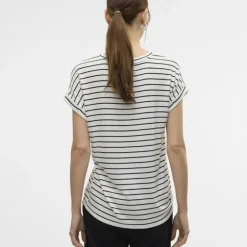 Pull Brianna à rayures en maille fine col rond Femme VERO MODA