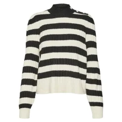 Pull col cheminée Elya à rayures Femme VERO MODA