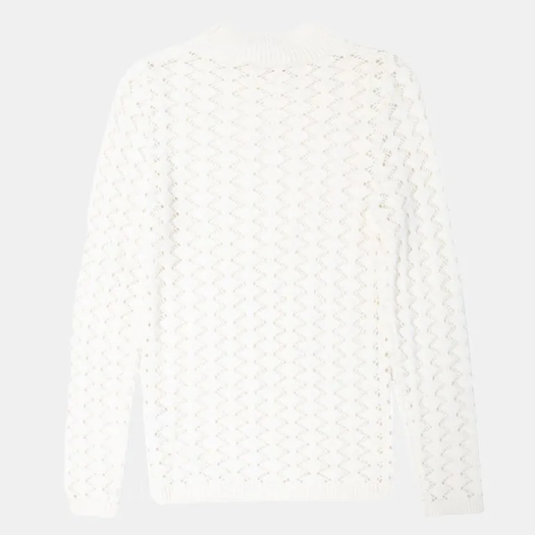 Pull col montant blanc miley maille fine Femme LA PETITE ETOILE