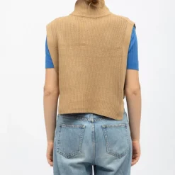 Pull col montant maeva sans manches avec zip Femme LA PETITE ETOILE