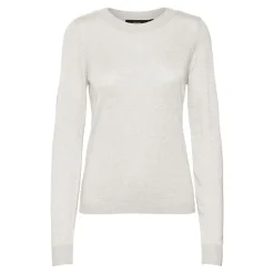 Pull col rond bouton poignet maille fine Femme VERO MODA
