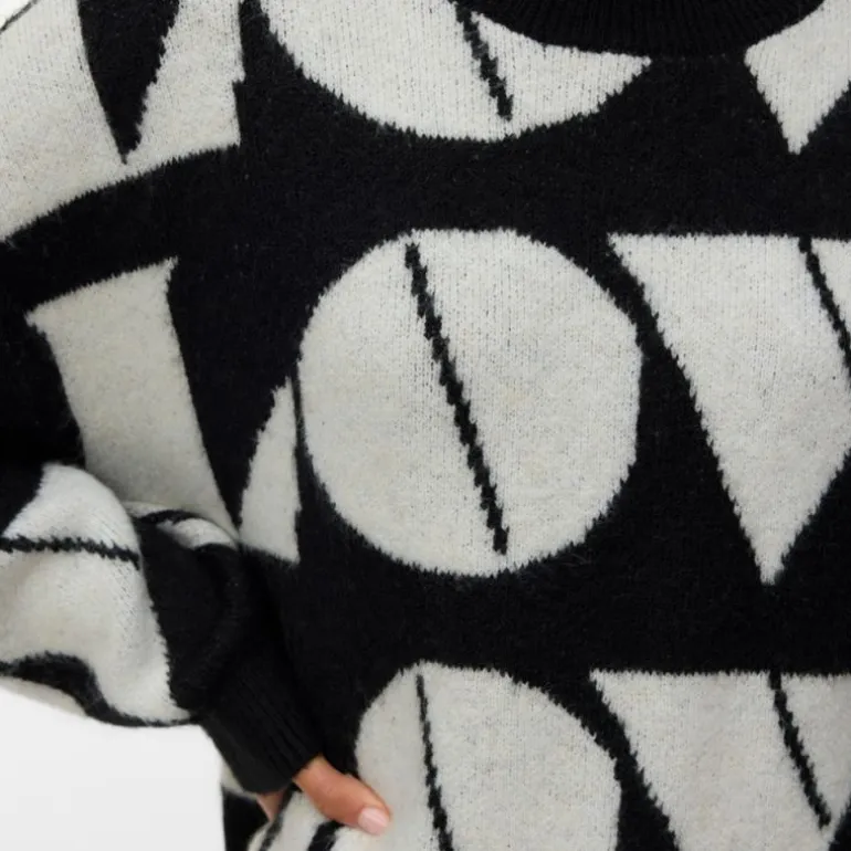 Pull col rond imprimé Love Femme VERO MODA