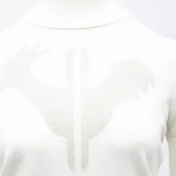 Pull col roulé avec grand logo fils métalisés Femme ROSSIGNOL