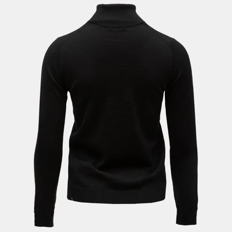 Pull col roulé avec grand logo fils métalisés Femme ROSSIGNOL