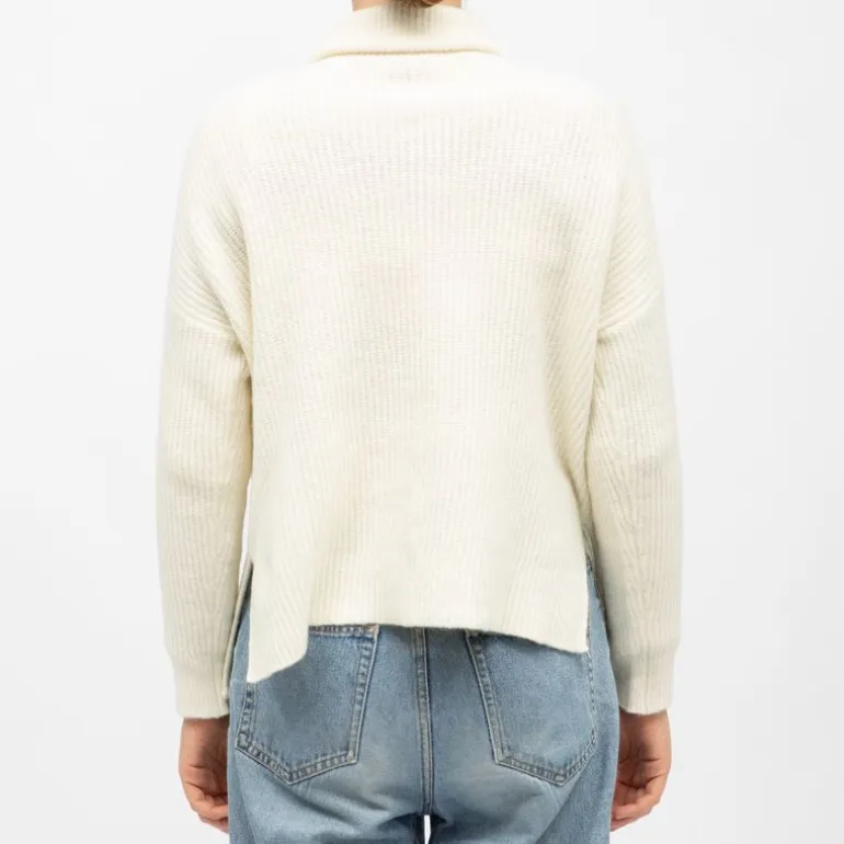 Pull col roulé écru marthy asymétrique Femme LA PETITE ETOILE