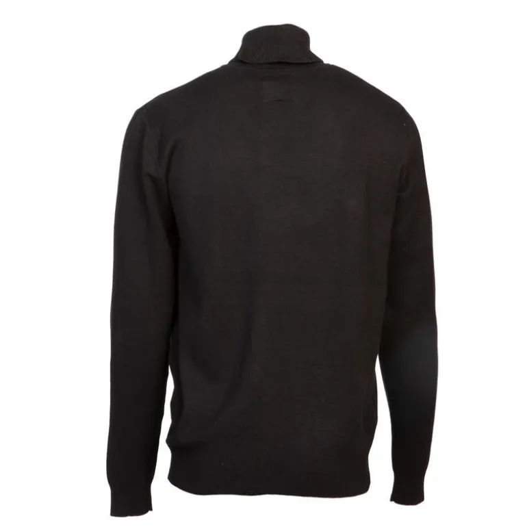Pull col roulé maille fine couleur unie Homme BILL TORNADE