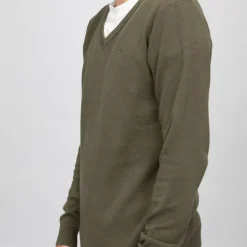 Pull col v maille fine manches longues Homme BILL TORNADE