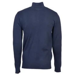 Pull col zippé coton ajusté Homme BILL TORNADE