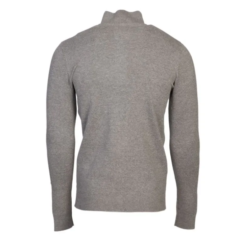 Pull col zippé coton ajusté Homme BILL TORNADE