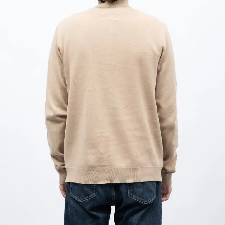 Pull col zippé coton ajusté Homme BILL TORNADE