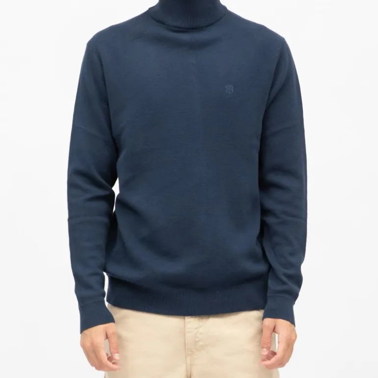 Pull coton col cheminé milano Homme BILL TORNADE